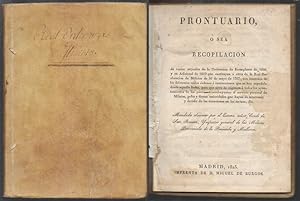 PRONTUARIO, RECOPILACION DE VARIOS ARTICULOS ORDENANZA DE REEMPLAZOS DE 1800