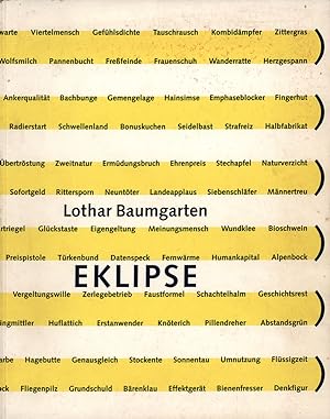 Imagen del vendedor de Eklipse. a la venta por Antiquariat Lenzen