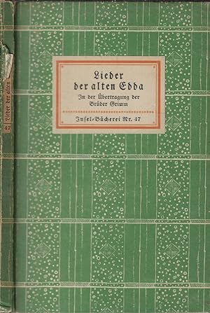 Bild des Verkufers fr Lieder der alten Edda zum Verkauf von Biblioteca di Babele