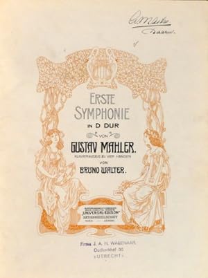 Erste Symphonie in D Dur. Klavierauszug zu vier Händen von Bruno Walter