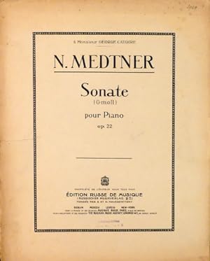Sonate (G-moll) pour piano. Op. 22