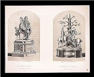 Steel Engraving Featuring Decorative Item Displayed at the Great Exhibition of 1851. [Two Ornamen...