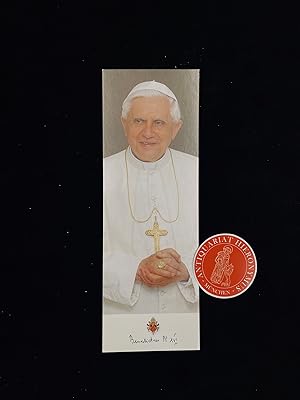 Seller image for Lesezeichen Papst Benedikt XVI. - Weie Soutane. for sale by Antiquariat Hieronymus