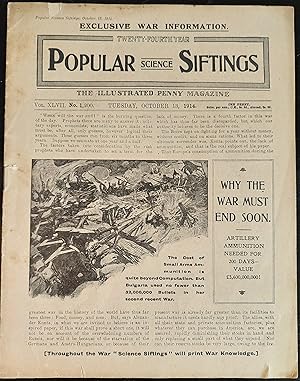 Imagen del vendedor de Popular Science Siftings The Illustrated Penny Magazine Tuesday October 13, 1914 a la venta por Shore Books