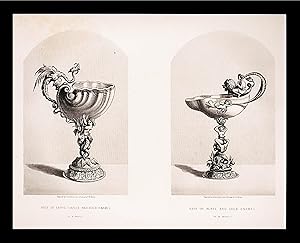 Steel Engraving Featuring Decorative Item Displayed at the Great Exhibition of 1851. [Two Ornamen...