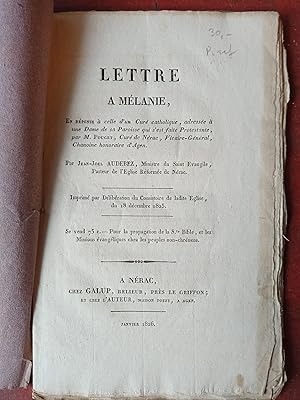 Lettre à Mélanie