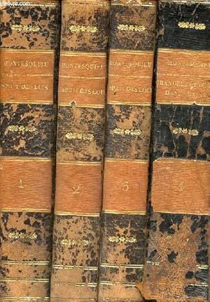 Image du vendeur pour Oeuvres compltes de Montesquieu prcdes de la vie de cet auteur - esprit des lois, grandeur et dcadence des romains,lettres persanes - en 4 tomes (4 volumes) - tomes 1+2+3+4. mis en vente par Le-Livre