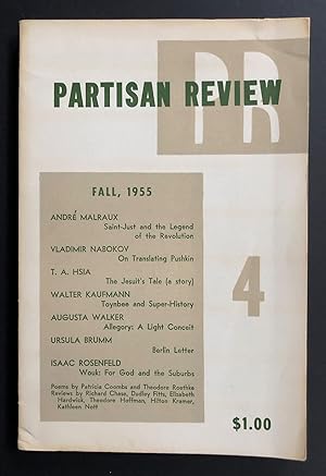 Immagine del venditore per Partisan Review, Volume 22, Number 4 (XXII; Fall 1955) venduto da Philip Smith, Bookseller
