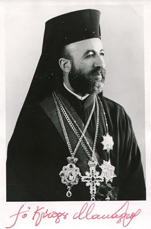 Michael Christodoulou Makarios III Autograph | signed vintage photographs