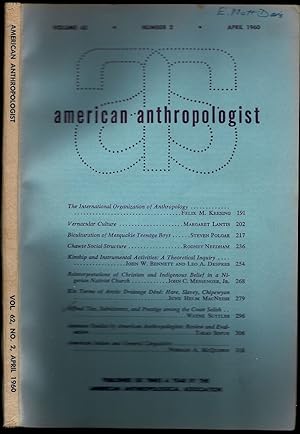 Seller image for Affinal Ties Subsistence and Prestige among the Coast Salish in American Anthropologist Volume 62 Number 2 for sale by The Book Collector, Inc. ABAA, ILAB