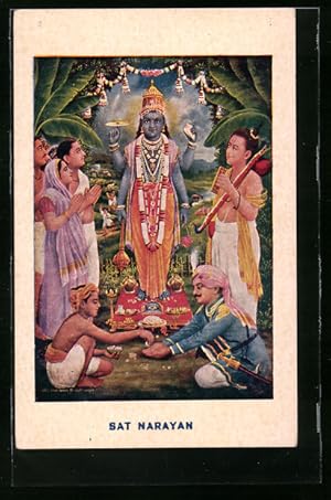 Imagen del vendedor de Knstler-Ansichtskarte Sat Narayan, Hinduismus, Religion a la venta por Bartko-Reher