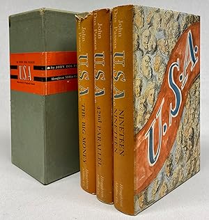 Image du vendeur pour U. S. A.: The 42nd Parallel; Nineteen Nineteen; The Big Money (3 volumes, complete) mis en vente par Cleveland Book Company, ABAA