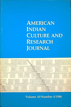 Seller image for American Indian Culture and Research Journal: Volume 10 / Number 4, Volume 10 / 4 for sale by Adventures Underground