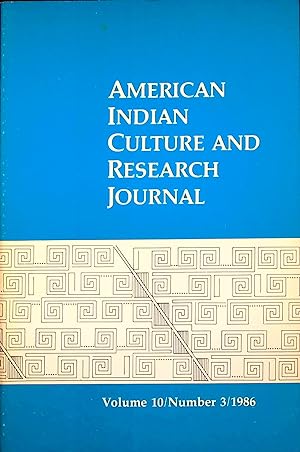 Seller image for American Indian Culture and Research Journal: Volume 10 / Number 3, Volume 10 / 3 for sale by Adventures Underground
