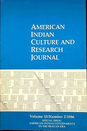 Bild des Verkufers fr American Indian Culture and Research Journal: Volume 10 / Number 2, Volume 10 / 2 zum Verkauf von Adventures Underground