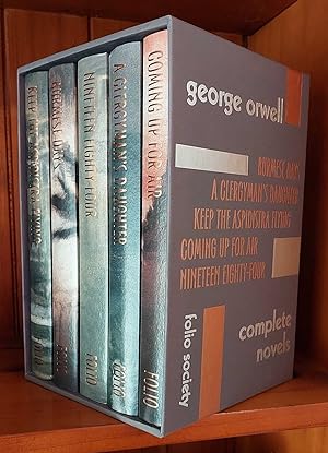 Image du vendeur pour COMPLETE NOVELS A Five-Volume Boxed Set Comprising Burmese Days, a Clergyman's Daughter, Keep the Aspidistra Flying, Coming Up for Air, and Nineteen Eighty-Four mis en vente par M. & A. Simper Bookbinders & Booksellers