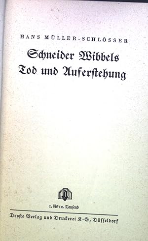 Imagen del vendedor de Schneider Wibbels Tod und Auferstehung. a la venta por books4less (Versandantiquariat Petra Gros GmbH & Co. KG)