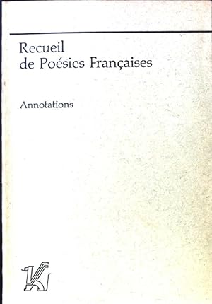 Bild des Verkufers fr Recueil de Poesies francaises. Annotations; zum Verkauf von books4less (Versandantiquariat Petra Gros GmbH & Co. KG)