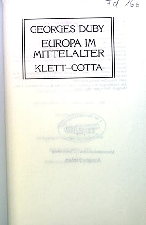 Bild des Verkufers fr Europa im Mittelalter. zum Verkauf von books4less (Versandantiquariat Petra Gros GmbH & Co. KG)