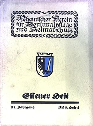 Imagen del vendedor de Der Kirchenschatz des Mnsters in Essen. - in: Essener Heft; Zeitschrift des Rheinischen Vereins fr Denkmalpflege und Heimatschutz. Jahrgang 21, Heft 1; a la venta por books4less (Versandantiquariat Petra Gros GmbH & Co. KG)