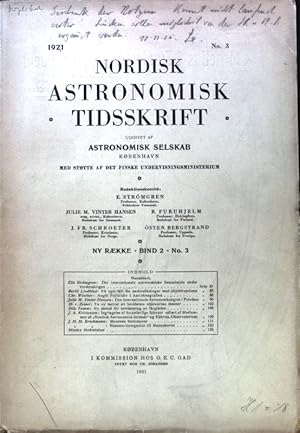 Seller image for Nogle Fejlkilder i Astrofotografien. - in: Nordisk Astronomisk tidsskrift. Ny Raekke. Bind 2, No. 3; for sale by books4less (Versandantiquariat Petra Gros GmbH & Co. KG)