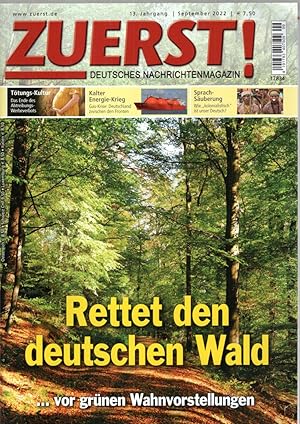 Bild des Verkufers fr Zuerst! Deutsches Nachrichtenmagazin. 13. Jhg., September 2022 zum Verkauf von Antiquariat Jterbook, Inh. H. Schulze
