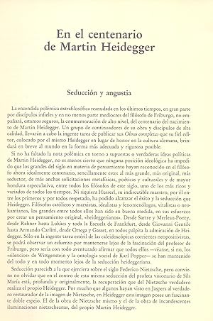 Seller image for EN EL CENTENARIO DE MARTIN HEIDEGGER (EXTRAIDO ORIGINAL DEL AO 1989, TEXTO INTEGRO) for sale by Libreria 7 Soles