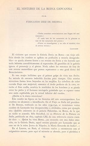 Imagen del vendedor de EL MISTERIO DE LA REINA GIOVANNA (EXTRAIDO ORIGINAL DEL AO 1963, TEXTO INTEGRO) a la venta por Libreria 7 Soles