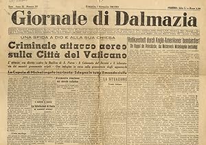 GIORNALE di Dalmazia. Anno III. Numero 265. Domenica, 7 novembre 1943.