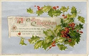 [CARTOLINA NATALIZIA AMERICANA]. Graziosa cartolina natalizia americana, impressa in cromolitogra...