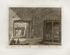 Interno delle terme di Tito / Interieur des Thermes de Titus.