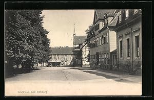 Bild des Verkufers fr Ansichtskarte Bad Rehburg, Strassenpartie mit Walsch`s Hotel zum Verkauf von Bartko-Reher