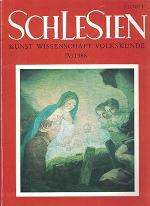 Seller image for Schlesien. Kunst, Wissenschaft, Volkskunde. IV/1988. Eine Vierteljahresschrift. for sale by La Librera, Iberoamerikan. Buchhandlung