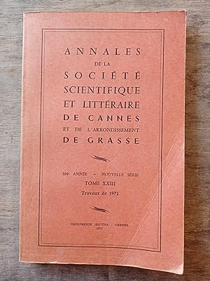 Annales de la société scientifique et littéraire de Cannes et de l'arrondissement de Grasse