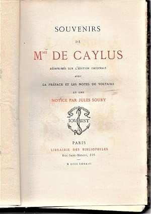 Souvenirs de Mme de Caylus