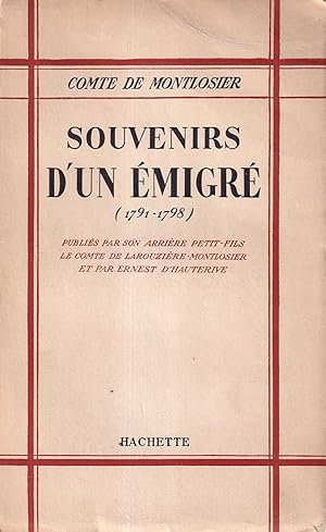 Imagen del vendedor de Souvenirs d'un migr (1791-1798) a la venta por Il Salvalibro s.n.c. di Moscati Giovanni