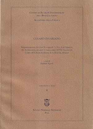 Cesare Cesariano. Volgarizzamento dei libri IX (capitoli 7 e 8) e X di Vitruvio, 'De Architectura...