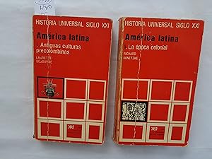 Bild des Verkufers fr America Latina. 2 Tomos. Tomo I. Antiguas culturas precolombinas. Tomo II: la poca colonial. Coleccin Historia Universa Siglo XXI. Volmenes 21 y22 de la coleccin. zum Verkauf von Librera "Franz Kafka" Mxico.