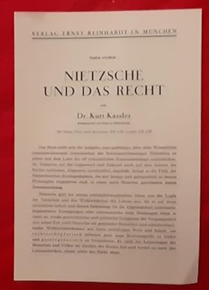 Verlagswerbung / Prospekt für Schriften des Ernst Reinhardt Verlag in München (für 4 Schriften üb...