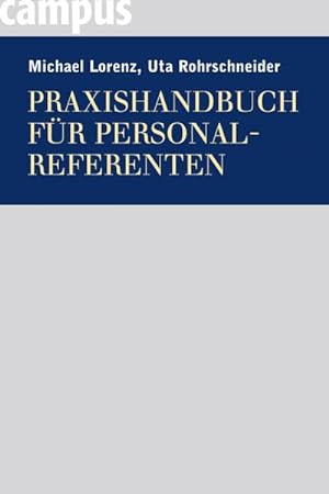 Bild des Verkufers fr Praxishandbuch fr Personalreferentenn : Mit Zusatzmaterial zum Download zum Verkauf von AHA-BUCH GmbH
