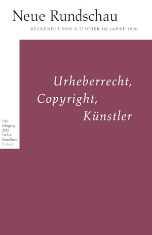 Bild des Verkäufers für Urheberrecht, Copyright, Künstler. 126. Jgg. / H.4 zum Verkauf von AHA-BUCH GmbH