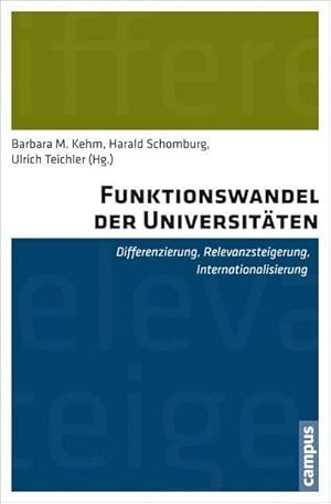 Bild des Verkufers fr Funktionswandel der Universitten : Differenzierung, Relevanzsteigerung, Internationalisierung zum Verkauf von AHA-BUCH GmbH