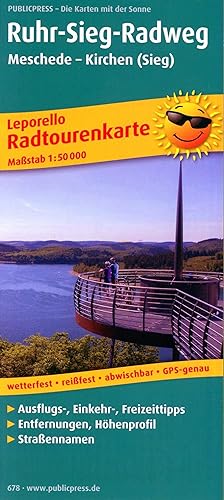 Bild des Verkufers fr Ruhr-Sieg-Radweg Radtourenkarte zum Verkauf von moluna
