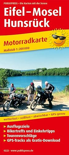 Bild des Verkufers fr Motorradkarte Eifel - Mosel - Hunsrck 1:200 000 zum Verkauf von moluna