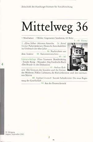 Seller image for Amerikabilder. Mittelweg 36 : Zeitschrift des Hamburger Instituts fr Sozialforschung; 4 / 2003. for sale by Schrmann und Kiewning GbR