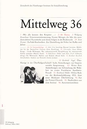 Seller image for Mittelweg 36 : Zeitschrift des Hamburger Instituts fr Sozialforschung; 1 / 2001. for sale by Schrmann und Kiewning GbR