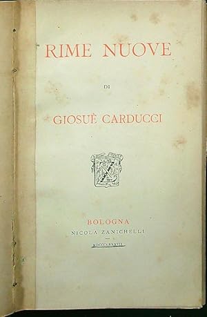 Immagine del venditore per Rime nuove venduto da Librodifaccia