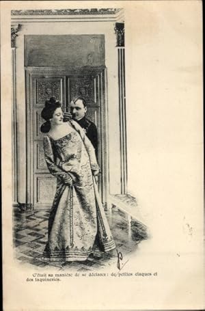Ansichtskarte / Postkarte Napoleon mit geliebter Frau, Schauspieler, Szene, Liebe