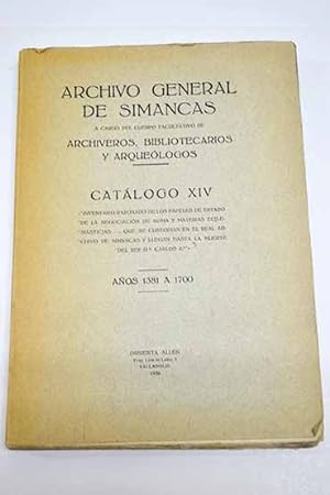 Bild des Verkufers fr Archivo General de Simancas zum Verkauf von Alcan Libros