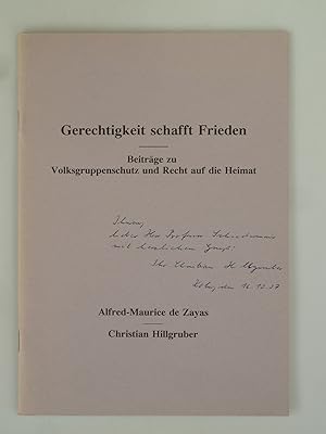 Seller image for Gerechtigkeit schafft Frieden. for sale by Antiquariat Dorner